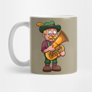 Bavarian Man Playing The Tuba Mug